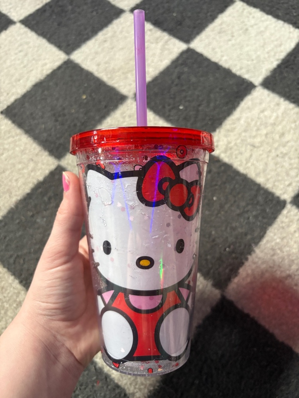 Hello Kitty liquid and glitter filled Tumbler